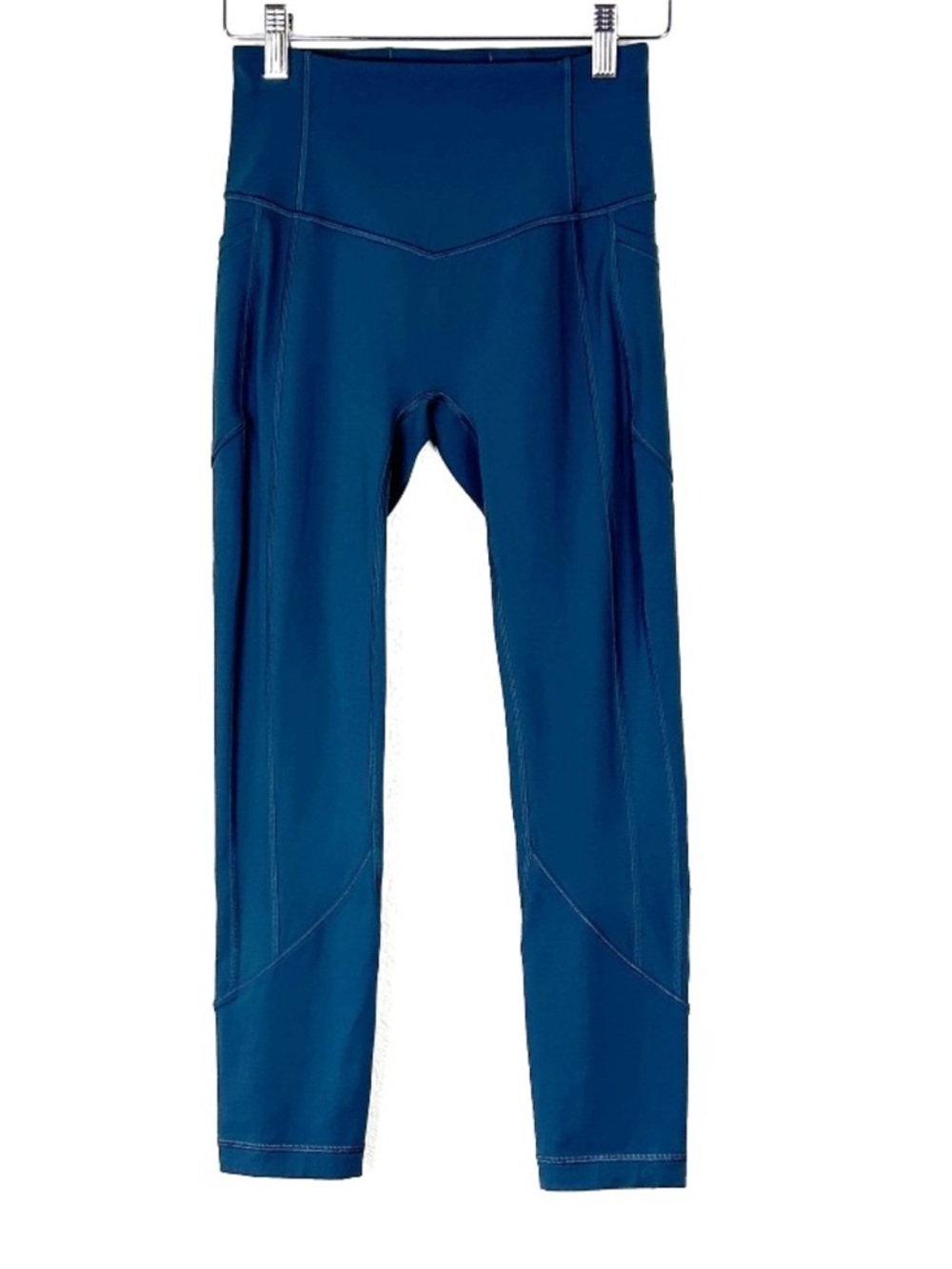 Lululemon High Rise All The Right Places Luxtreme slate blue Leggings Size 4 EUC